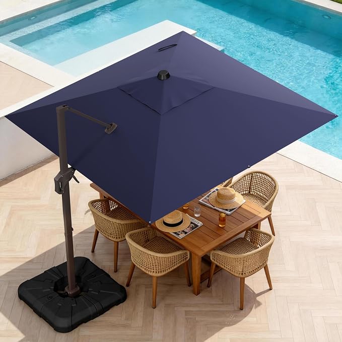 10' X 10' Patio Umbrella Cantilever Outdoor Rectangle Umbrella - Image 9