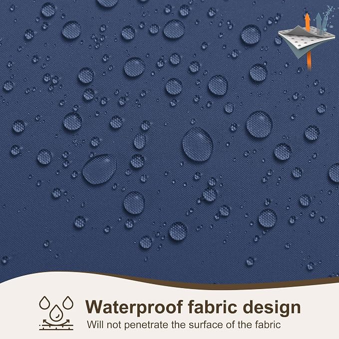 Outdoor Curtains for Patio Waterproof Rod Pocket 6 Pcs 54x84 Inch Navy | - Image 5