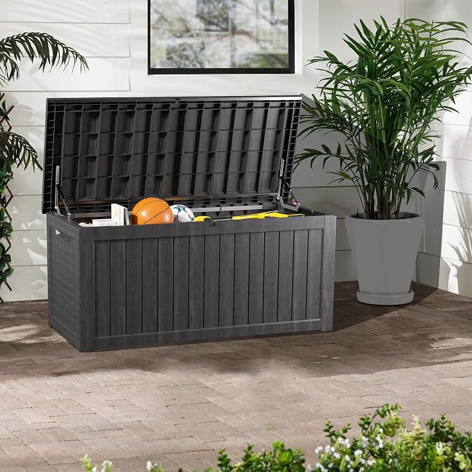 Outdoor Storage Box, 200 Gallon Waterproof Deck Box, Premium Hydraulic Cushion - Image 5