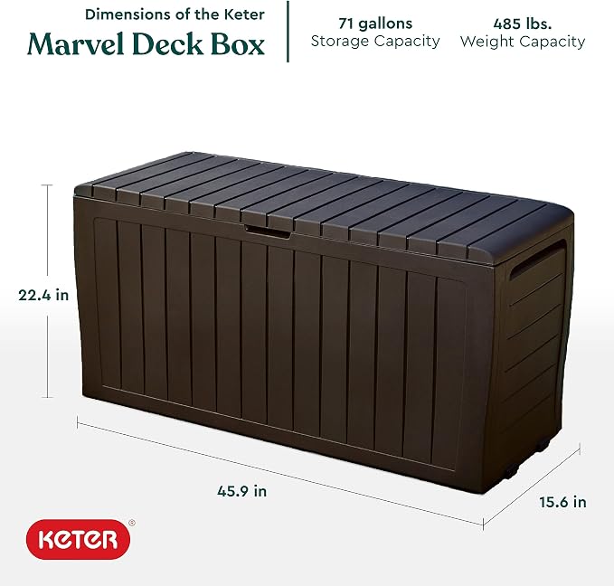 Keter Marvel 71 Gal Outdoor Storage Box - Image 2