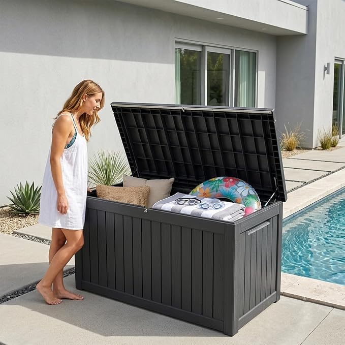 Outdoor Storage Box, 270 Gallon Waterproof Deck Box, Super-Sized Gas-Spring - Image 9