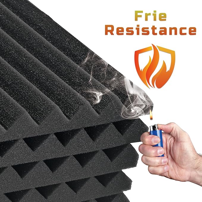 Acoustic Foam Panels, 96-Pack 12x12x1 Sound Proof Foam Panels for Walls Soundproofing Wedges Studio Foam, Noise Absorbing
