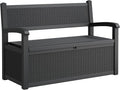80 Gallon Outdoor Storage Bench, Resin Outside Storage Box by Unknown