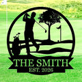 Personalized Golf Metal Sign - Custom Name Golf Wall Art - Unique Gift for Golfers - Man Cave & Golf Room Decor - Golf Room Decor Custom Name Sign