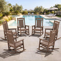 SERWALL Outdoor Rocking Chair Set of 6, Patio Rocking Chair, Porch Rocker by SERWALL