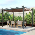 Tangkula 10x12 Ft Pergola, Heavy-Duty Aluminum Outdoor Pergola by TANGKULA