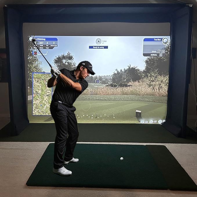 Spectrum Golf Simulator Golf Impact Screen **Poly Spacer Golf Simulator Screen Material**Black Border with Grommets