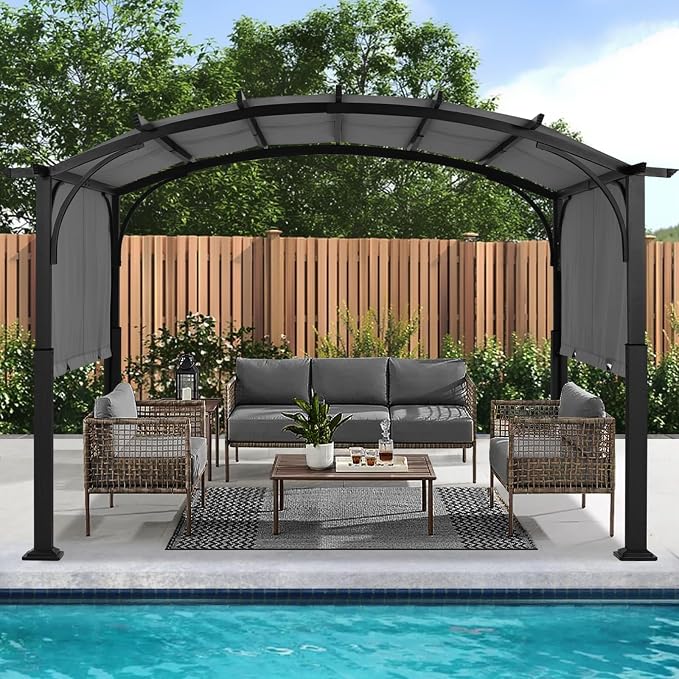 ABCCANOPY Arched Pergola 10'x10' by ABCCANOPY