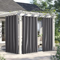NICETOWN Weighted Curtains for Patio Waterproof W66xL84 Grey 2 Panels | Gazebo by NICETOWN