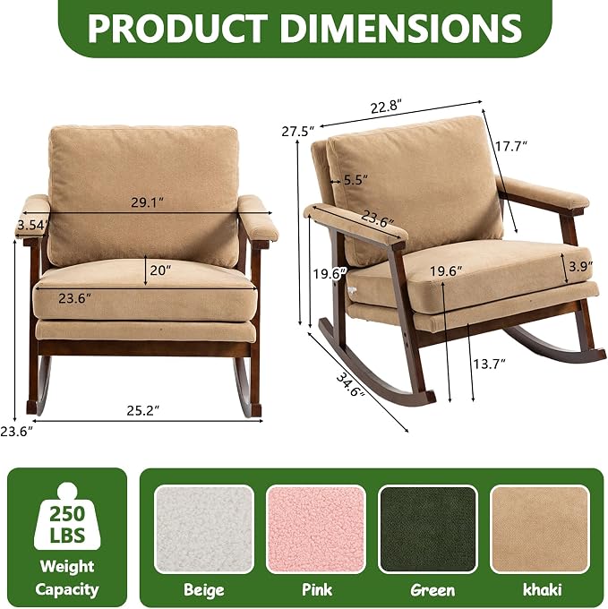 Outdoor Patio Rocking Chairs - Image 2