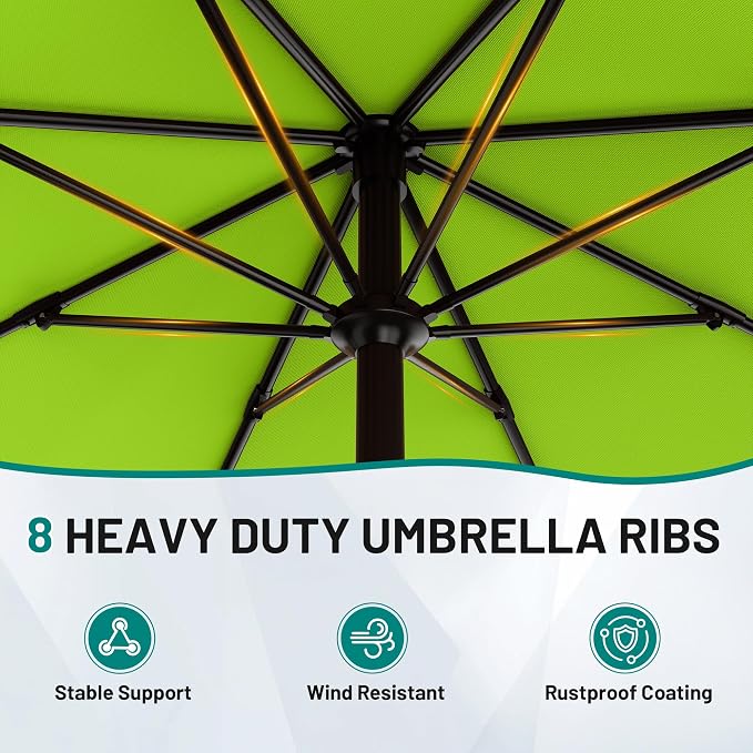 9 FT Patio Umbrella for Outdoor, Outdoor Table Umbrella - Image 3