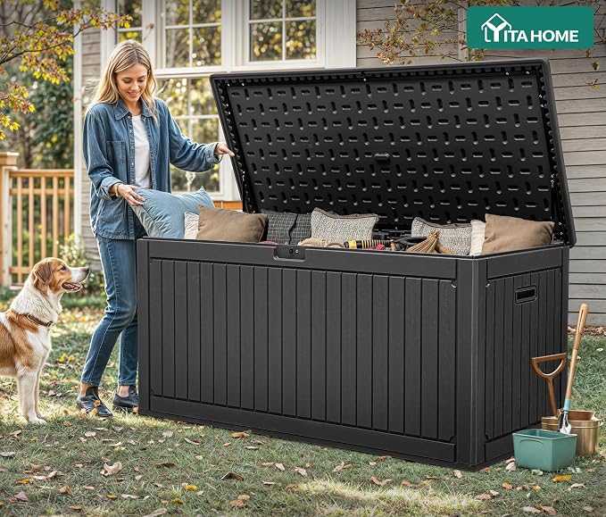 YITAHOME 320 Gallon Double-Wall Deck Box - Image 8