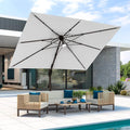 JZAC & QZYD 9x12 FT Cantilever Offset Patio Umbrella by JZACQZYDpatioumbrella