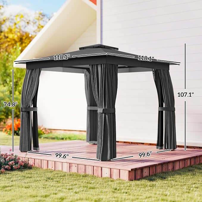 Outsunny 10' x 10' Outdoor Patio Gazebo - Image 7