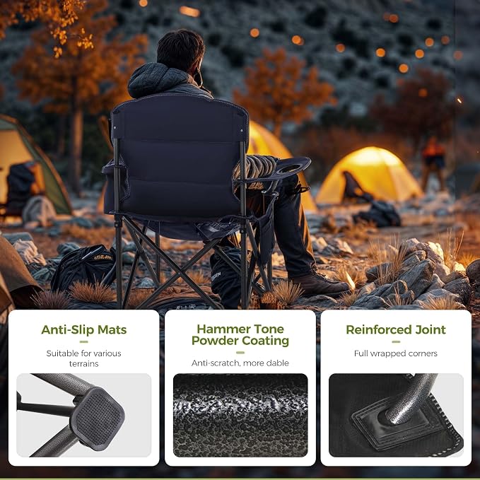 ALPHA CAMP Oversized Fully Padded Camping Chairs - Image 8