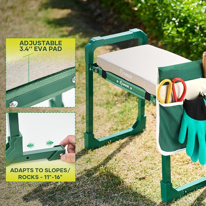 Saker Garden Kneeler and Seat Foldable Gardening Stool - Image 4