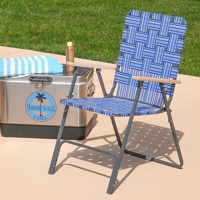 Garden Elements Folding Patio & Lawn Chairs – Steel Frame - Image 2