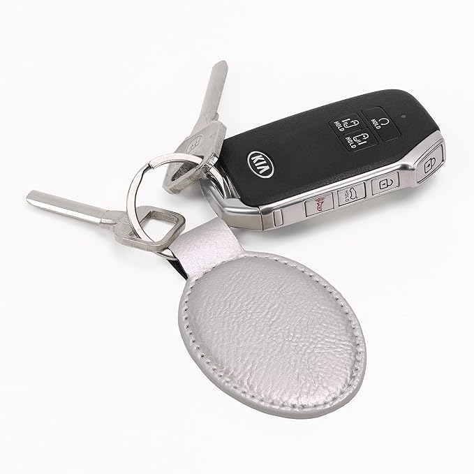 LaserGram Oval Keychain, Golf Ball, Personalized Engraving Included (Silver)