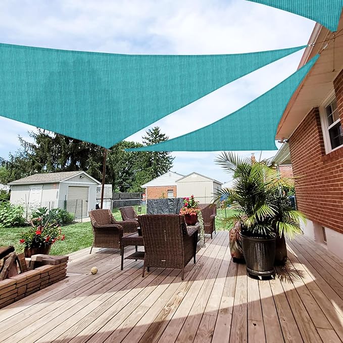 Patio Paradise 13' x 13' x 13' Sun Shade Sail Triangle Canopy Shade Cloth by Patio
