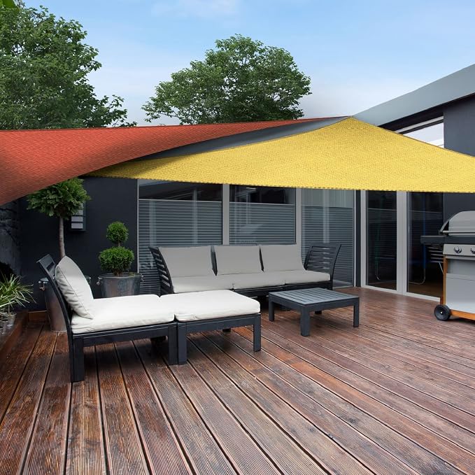 AsterOutdoor Sun Shade Sail Triangle 12' x 12' x 12' UV Block Canopy - Image 8