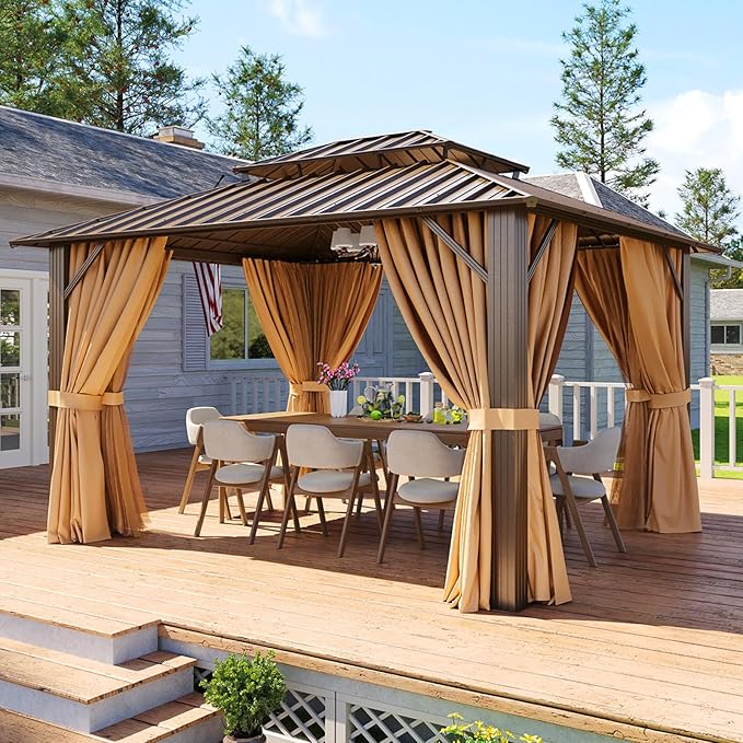 Aoxun Gazebo 10x12 Hardtop Gazebo - Image 8
