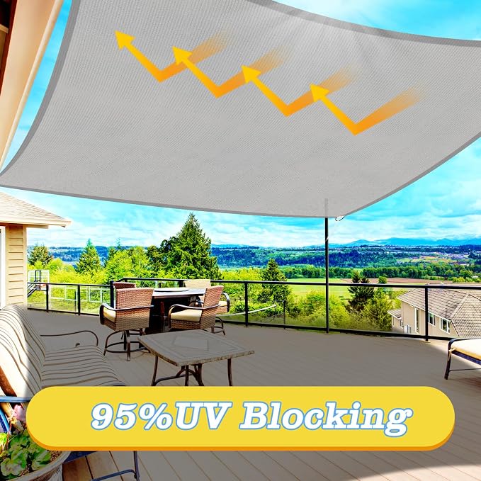 HappyTrends Sun Shade Sail, UV Protection Beach Shade Canopy Wind Sail | Heavy - Image 3