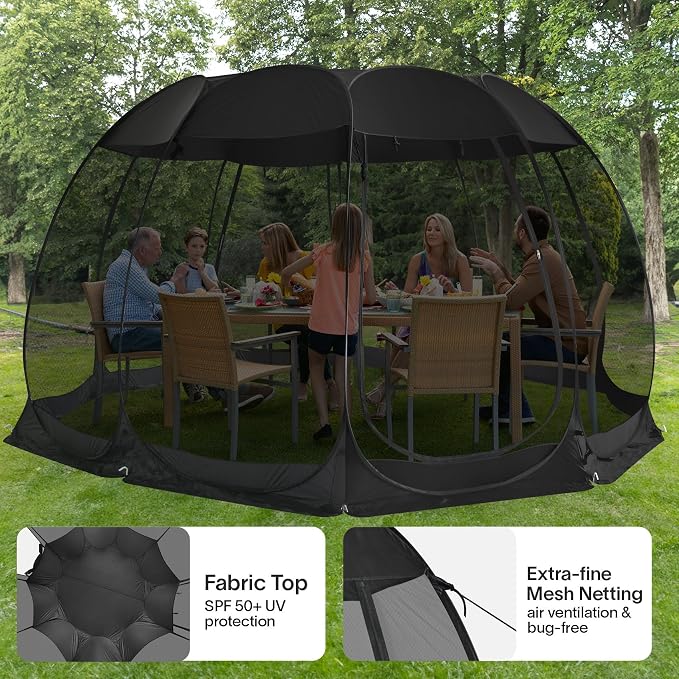 Alvantor Pop Up Screen House Tent, Instant Outdoor Gazebo - Image 7