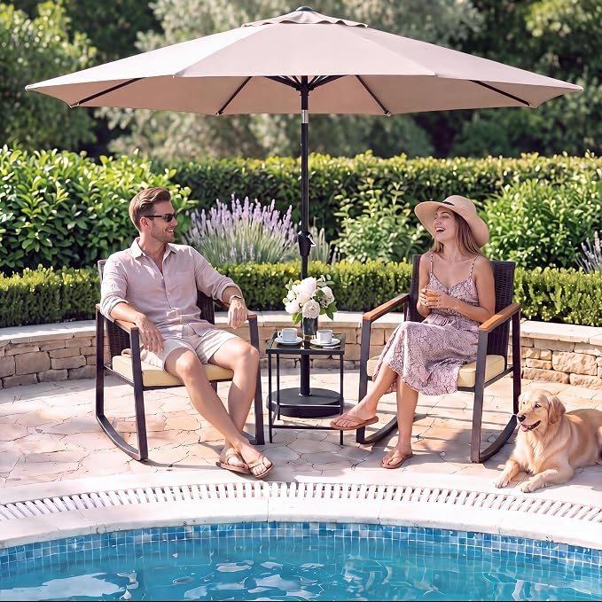 Gizoon 3 Pieces Rocking Patio Bistro Set | - Image 2
