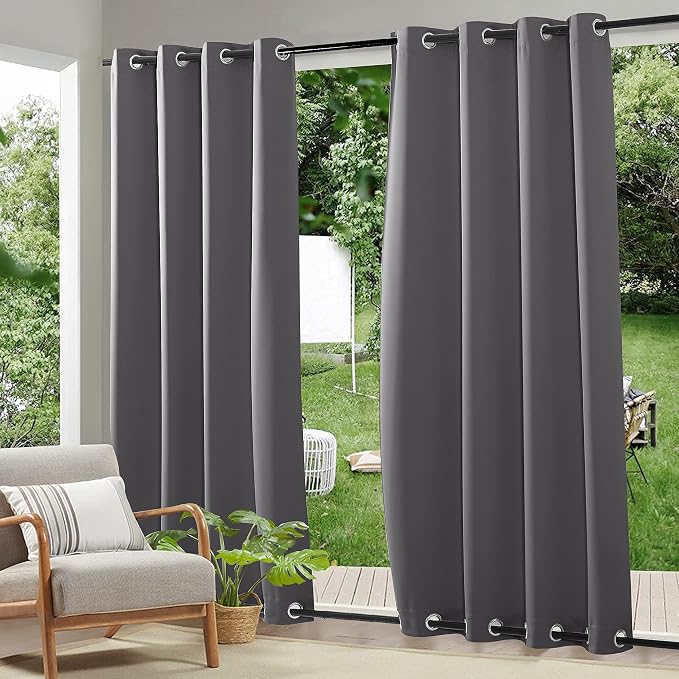 RYB HOME 2 Panels Outdoor Curtains by RYBHOME