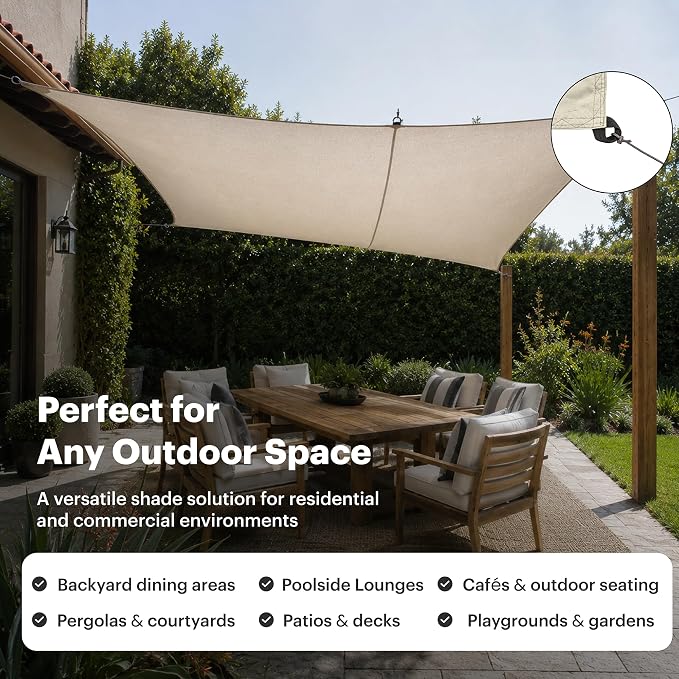 USA Based, Premium Outdoor Sun Sail Shade – UV Protection Canopy - Image 6