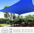 Quictent Sun Shade Sail for Patio w/Hardware Kit 185GSM 24x24ft Blue | Square by QUICTENT