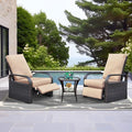 Outdoor Recliner, Aluminum Frame Patio Chaise Lounge Chairs by ATRARTTOREAL