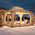 Aoxun 12x10 Gazebo Metal Frame Canopy by Aoxun