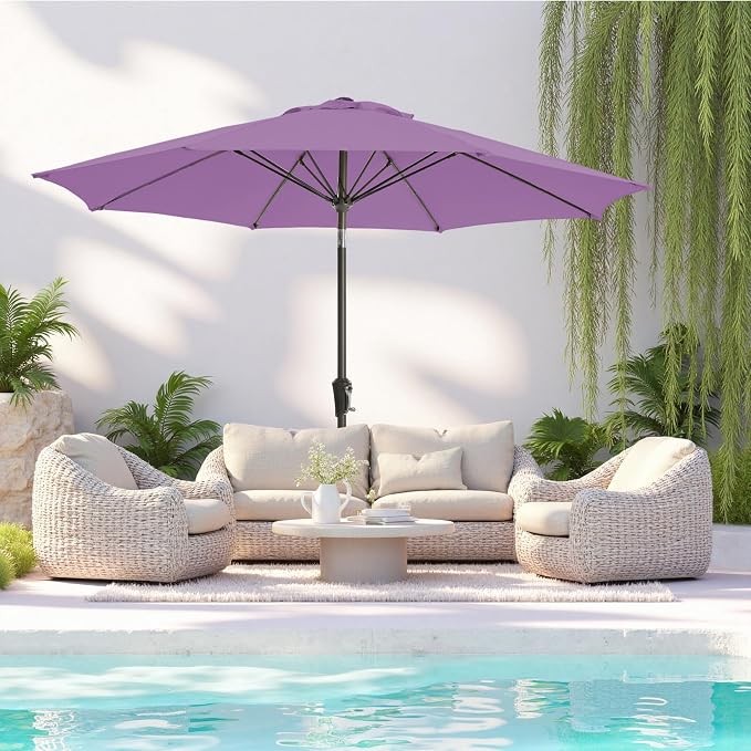 Patio Umbrella 9FT Outdoor Umbrella Patio Table - Image 2