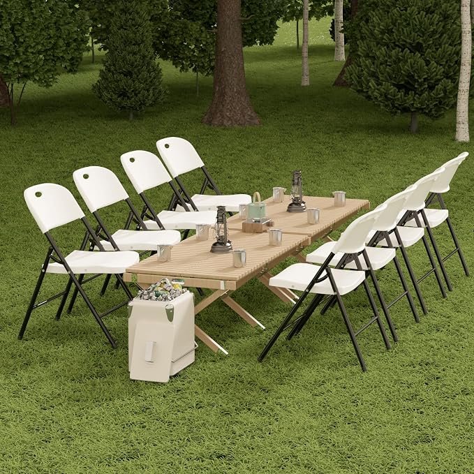 Nazhura 350 Weight Limit Heavy Duty Plastic Folding Chair - Image 7