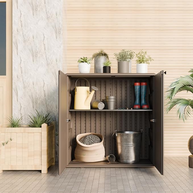 Mrosaa Indoor Outdoor Storage Cabinet Waterproof - Image 2