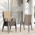 TLSUNNY Patio Chair, Outdoor Stackable Textilene Chairs Set of 8, by TLSUNNY