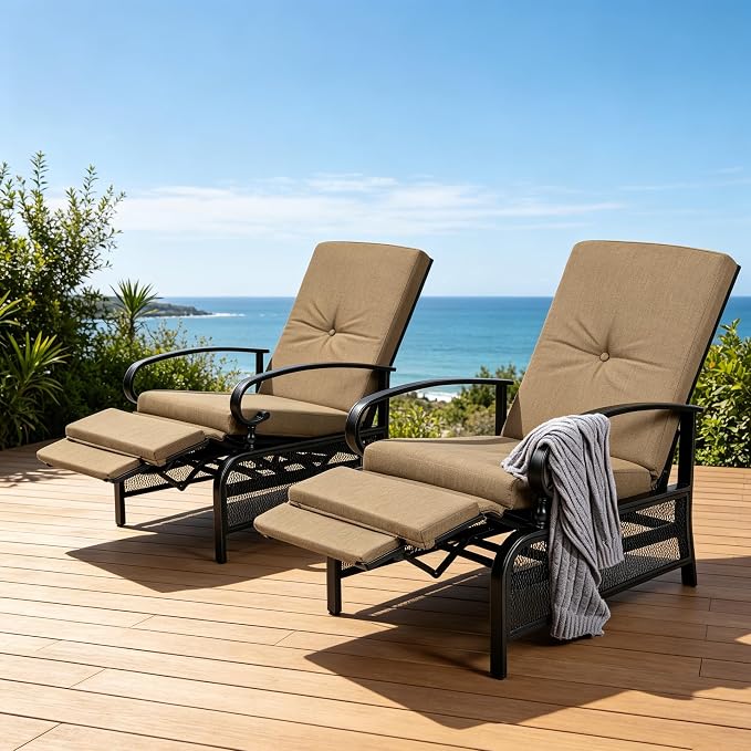 SUNCROWN Outdoor Adjustable Recliner Chair - Image 4
