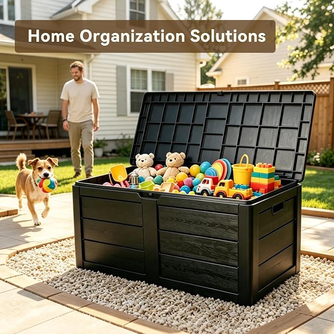 70 Gallon Deck Box, Outdoor Storage Box Waterproof, Patio Storage | Package - Image 2