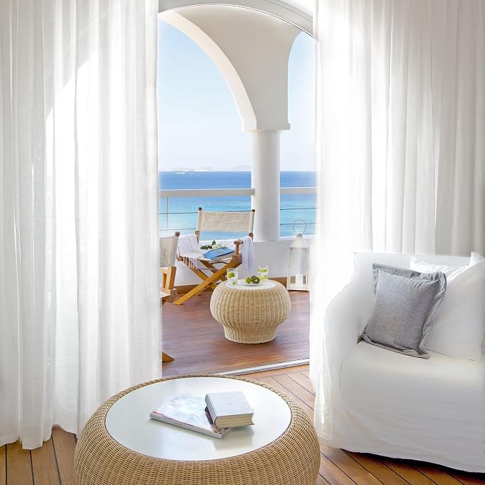 Outdoor Sheer Curtains for Patio Waterproof, 2 Panels Rod Pocket Indoor/Outdoor - Image 7
