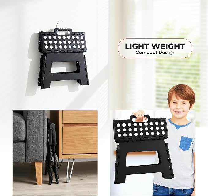 Utopia Home Folding Step Stool 9 Inch, built-in handle, and 300 lbs support - Image 7