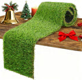 GLOBREEN Artificial Grass Table Runner 60 Inches - Green Christmas Mantle Decor Table Centerpiece Decorations Fake Grass for Golf Football Party Birthday Event Wedding Alice in Wonderland