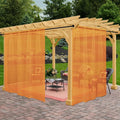 Outdoor Sheer Curtains for Patio Waterproof, 2 Panels Rod Pocket Indoor/Outdoor by Awnmeow