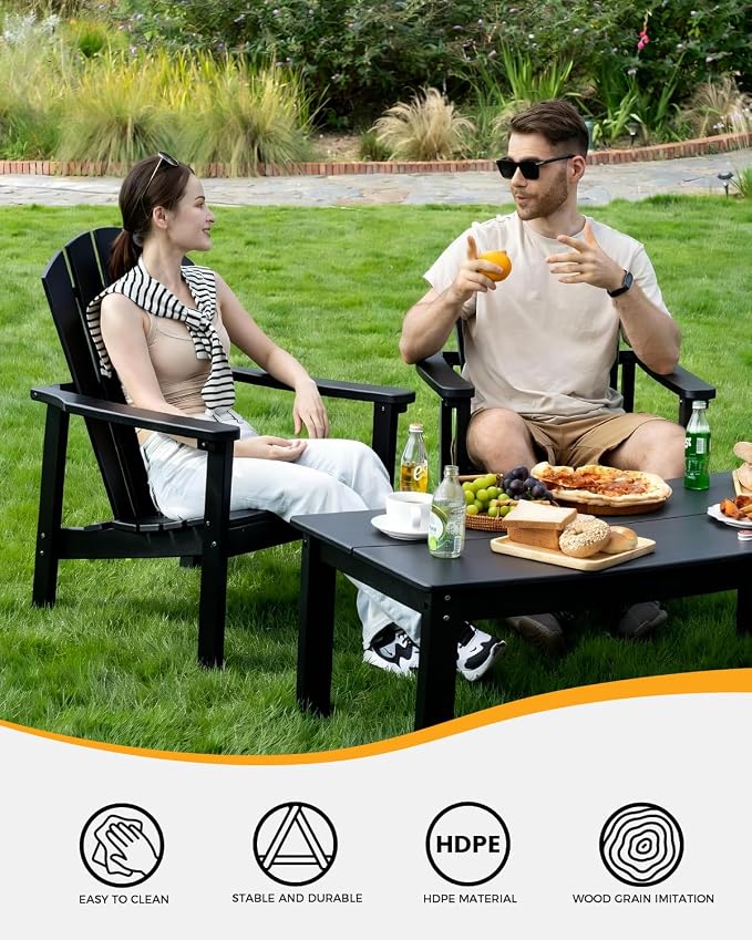 Adirondack Coffee Table, All-Weather HDPE, 304 stainless steel hardware - Image 5