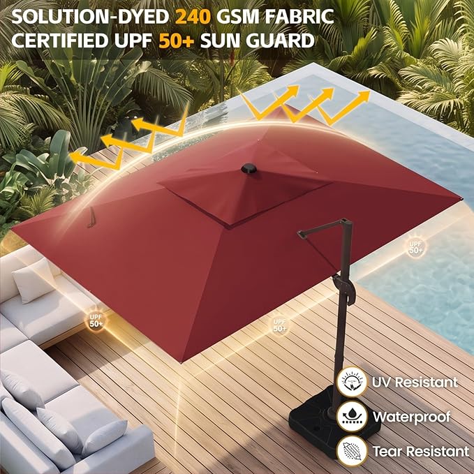 9x12 FT Patio Cantilever Umbrella - Image 3