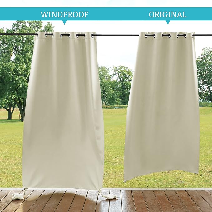RYB HOME Extra Wide Outdoor Curtains - Image 2