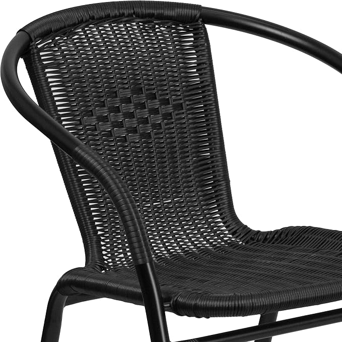 Flash Furniture Modern Rattan Indoor/Outdoor Restaurant Dining Chairs, - Image 12