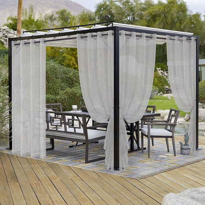 LORDTEX Burlap Linen Look Outdoor Curtain by LORDTEX