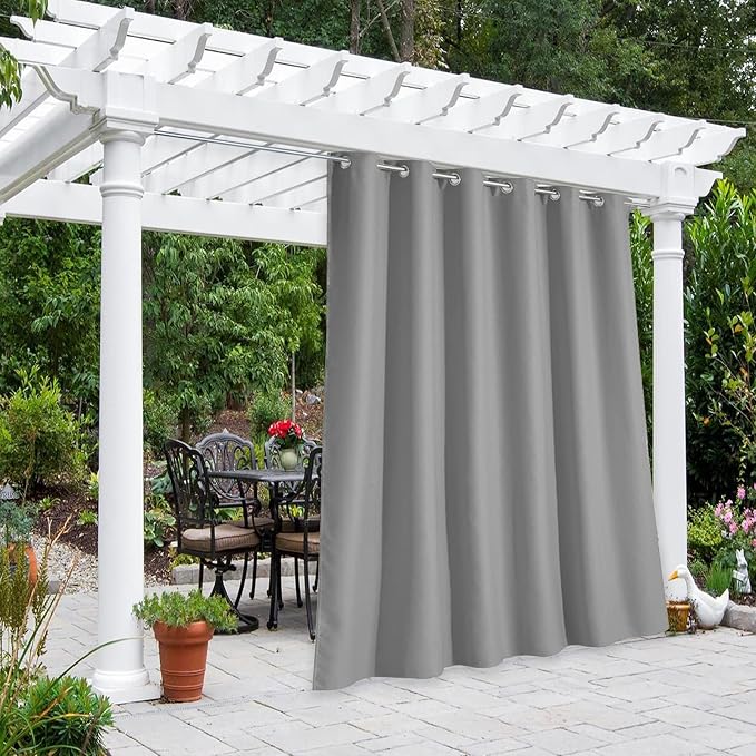 NICETOWN Outdoor Curtain for Patio Waterproof 108" Length Public Divider by NICETOWN