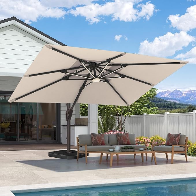 9x12 FT Outdoor Cantilever Patio Umbrella by Unknown